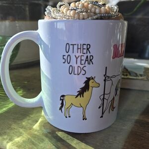 Mixed Costume Jewelry Lot w/ Funny Unicorn Mug Bundle